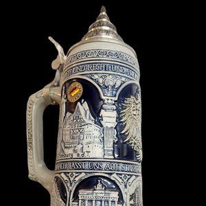Original King German Beer Stein .75L Handmade in Germany, Numbered: 7428